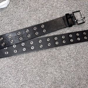 FAUX LEATHER GROMMET BELT -brandy melville